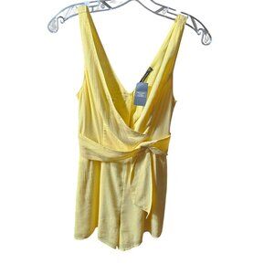 Abercrombie & Fitch Womens Yellow Sleeveless Wrap Dress XXS Lightweight Rayon